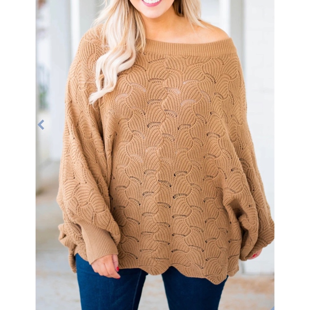 Camel Brown Oversized Sweater